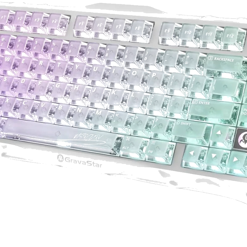 GravaStar Mercury K1 Lite 75% Wireless Mechanical Gaming Keyboard (Arabic Version) - Crystal Aurora