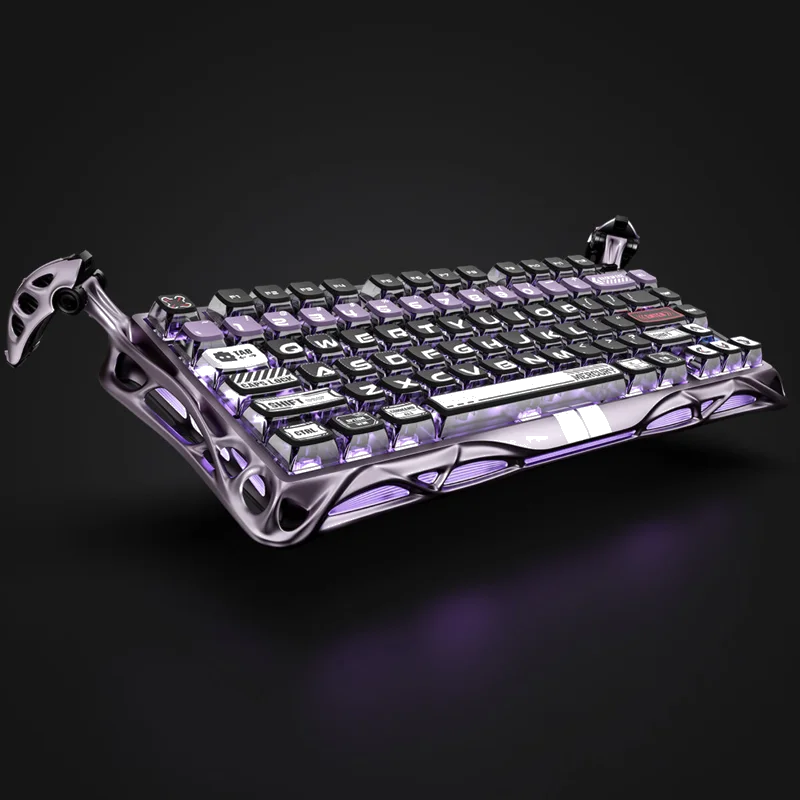 GravaStar Mercury V75 Pro 75% Hall Effect Magnetic Switch Gaming Keyboard - Iron Purple
